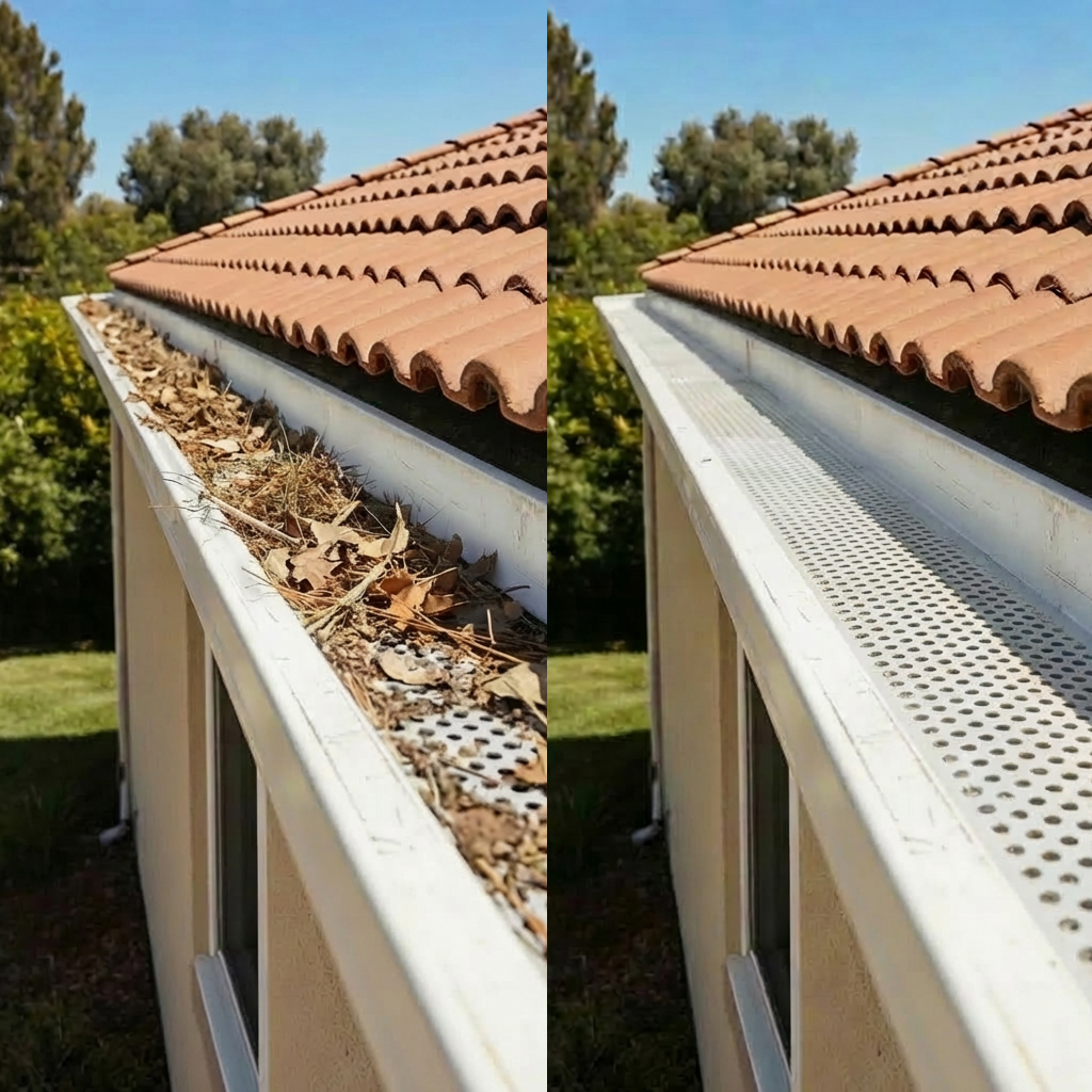 Gutter Guards Before Service