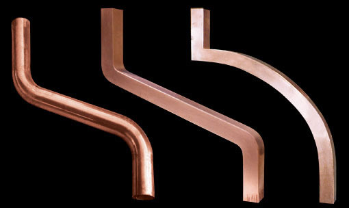 3 inch round copper corrugated elbow