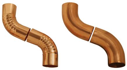 Copper elbow smooth finish